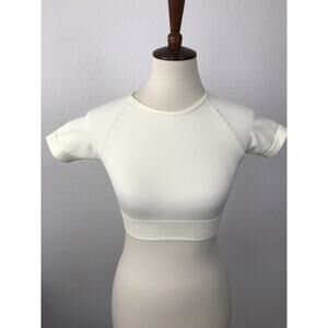 Bo + Tee Crop Activewear Pullover Top Papirus